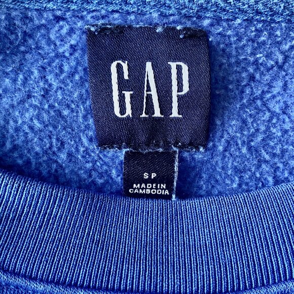 GAP VintageSoft Blue Sweat Set Crewneck Sweatshirt and Wide Leg Pants - Size S - Picture 4 of 9